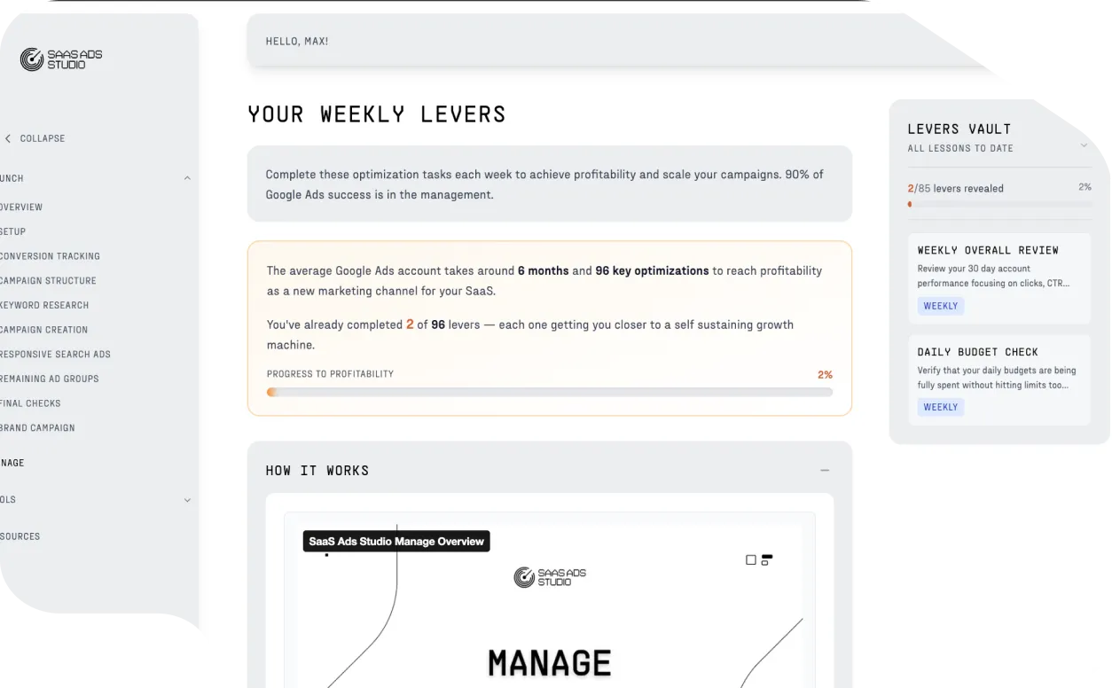 Weekly Management Dashboard